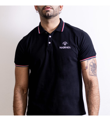 Polo negro Madraka algodón
