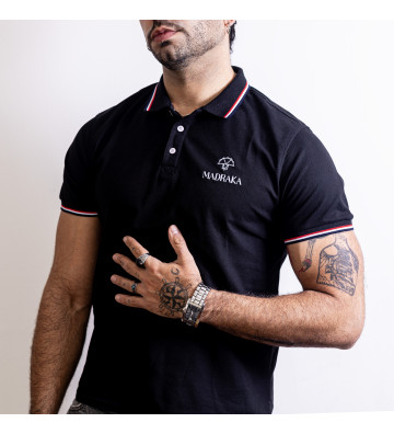 Polo negro Madraka algodón