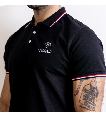 Polo negro Madraka algodón